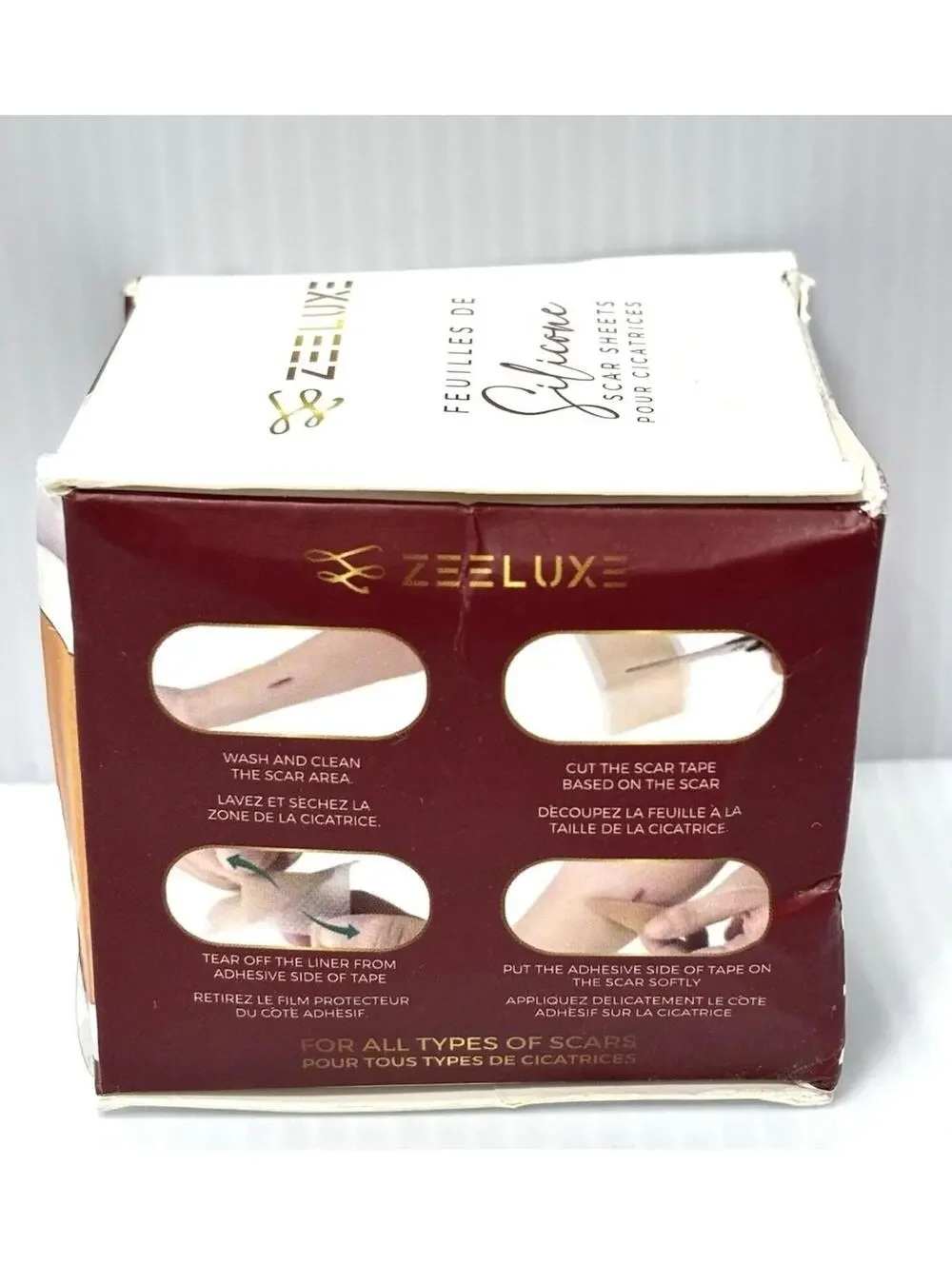 Zeeluxe Silicone Scar Sheets Roll Scar Removal Treatment New Damaged Box 1.6